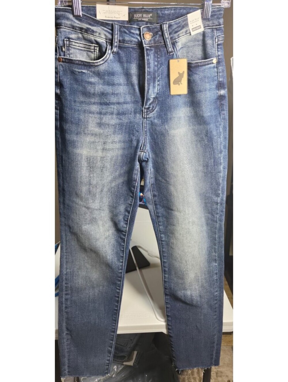 Judy Blue Relaxed Fit High Waist Distressed Blue Jeans Size 3/26